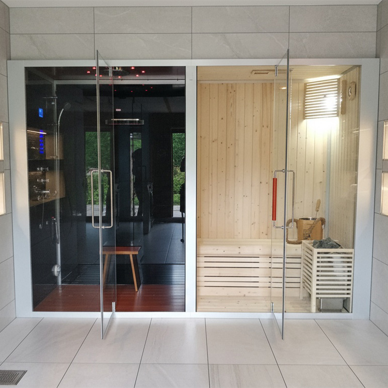 Kombisaun ja kodune spaakeskus: aurusaun ja soome saun