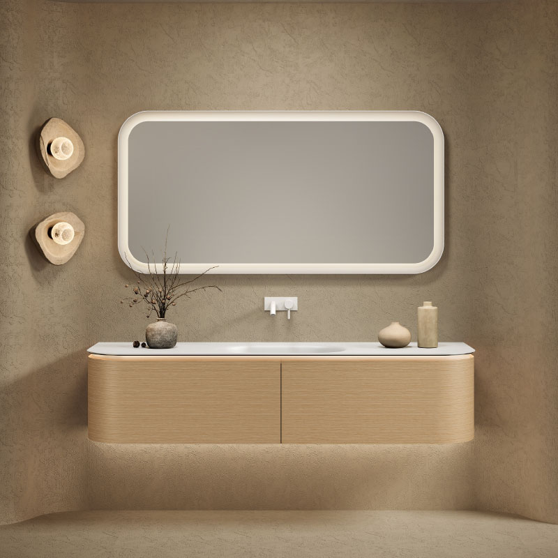 Valamukomplekt metalltasapinna ja portselanvalamugaZahaWooden1 | Santeco Koduspaa Valamukomplekt metalltasapinna ja portselanvalamuga Zaha