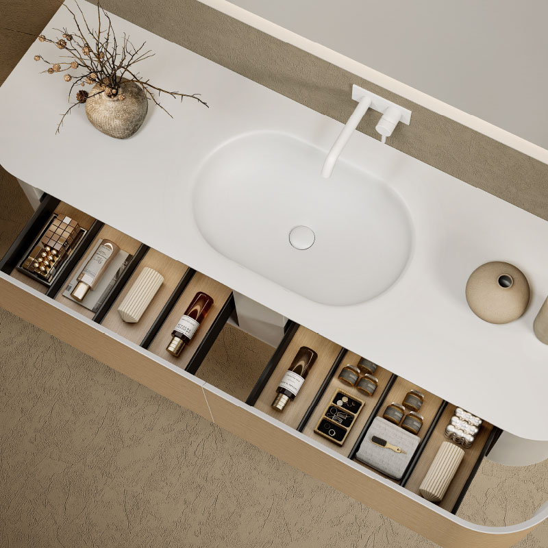 Valamukomplekt metalltasapinna ja portselanvalamugaZahaWooden3 | Santeco Koduspaa